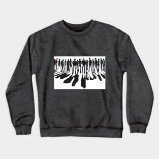 Walking Rodion People with Shadow Crewneck Sweatshirt